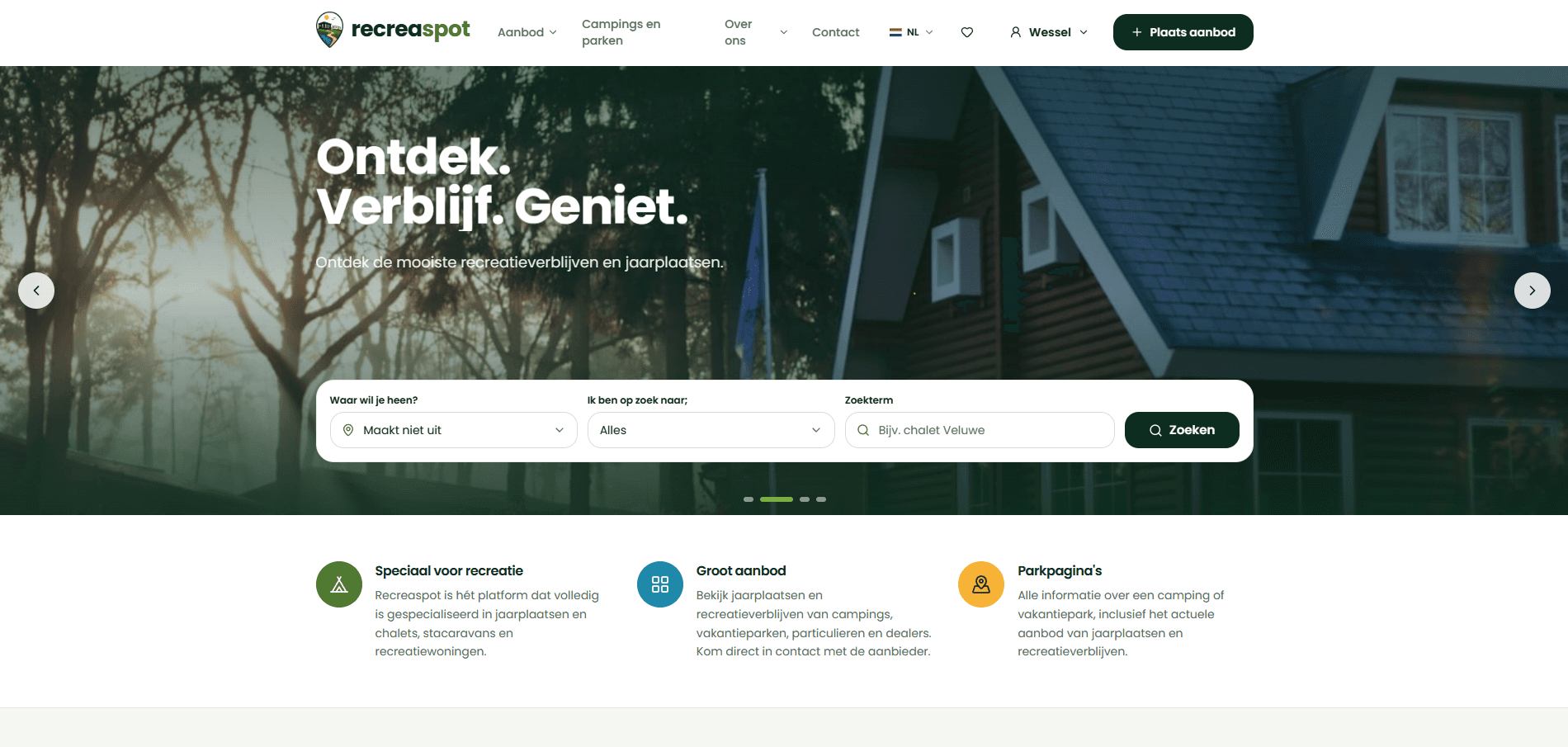 Screenshot van Recreaspot
